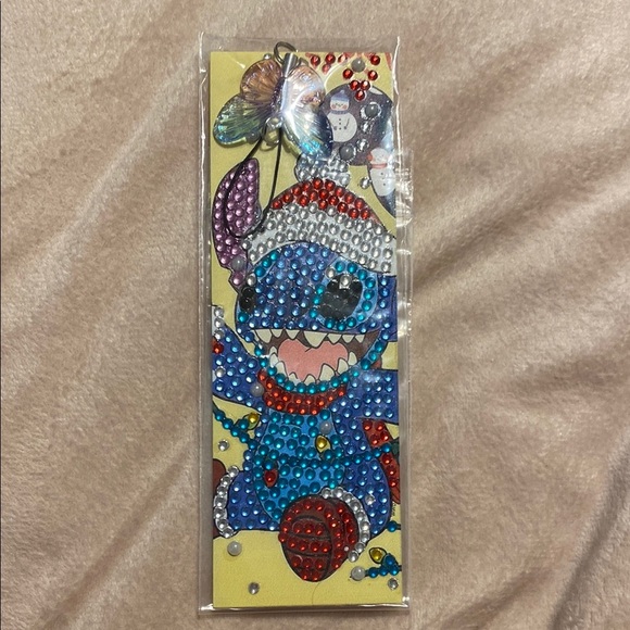 Handmade Diamond Beaded Stitch Bookmark - Picture 2 of 3